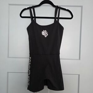 Darc Sport Black Wolf Bodysuit Romper M 141/500 Strappy Gym Rare